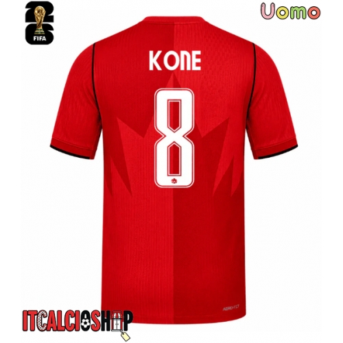 Canada Ismael Kone #8 Prima Maglia Mondiali 2026 Manica Corta